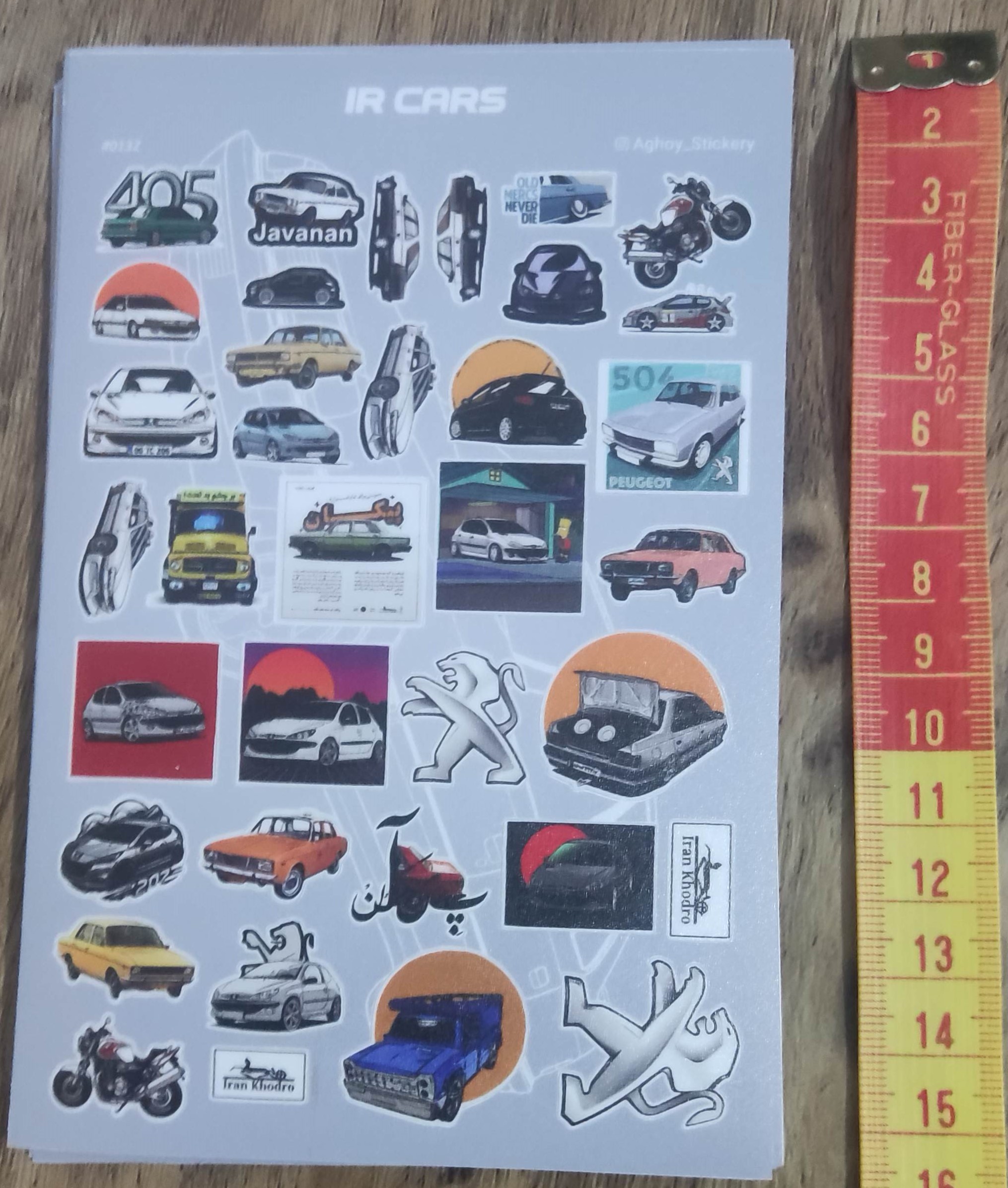 پک استیکر سایز a5 لمینت ضد اب و ضد خش
